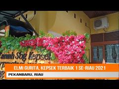 KEPALA SEKOLAH SMA TERBAIK SE-RIAU 2021 DIRAIH HJ ELMI GURITA SMAN 5 PEKANBARU